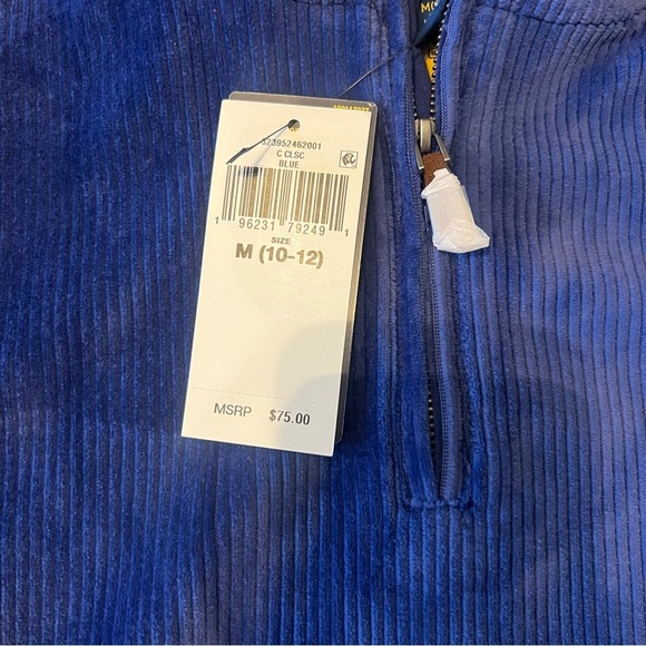 POLO RALPH LAUREN Boys Knit Corduroy Quarter-Zip Pullover Blue Sz 10-12 NWT - Picture 3 of 8